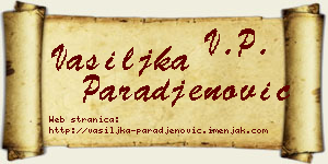 Vasiljka Parađenović vizit kartica